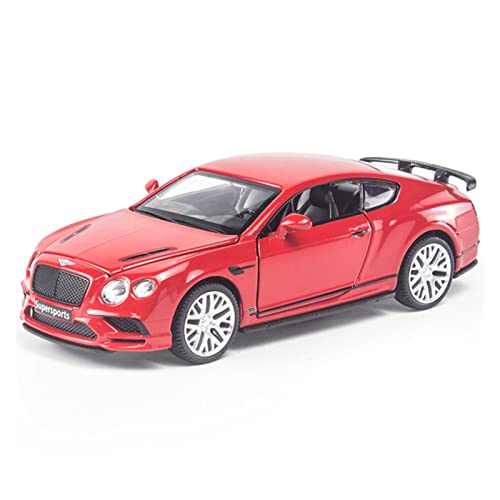 YRXIAO Modellbausatz Auto 1 32 for Bentley Zinklegierung Sportwagen Modell Dekoration Abnehmbare Kinder Weihnachtsspielzeug Für Wohndekorationen(Rot) von YRXIAO