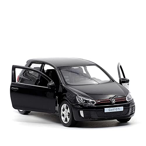 YRXIAO Modellbausatz Auto 1 36 for Golf GTI Zinklegierung Automodell Dekoration Abnehmbares Kinderspielzeug Geschenk Für Wohndekorationen(Schwarz) von YRXIAO