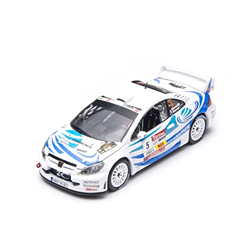 YRXIAO Modellbausatz Auto 1 43 for Peugeot 307 WRC Rally Nr. 5 Simulation Legierung Automodell Dekoration Erwachsene Sammlung Geschenk Handwerk Für Wohndekorationen von YRXIAO