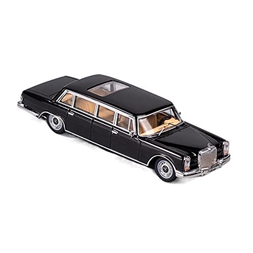 YRXIAO Modellbausatz Auto 1 64 Passend Für Mercedes Benz Pullman W100 Limo Sun Roof Edition Metalllegierung Diecast Simulation Modellauto Schwarz Für Wohndekorationen(A) von YRXIAO