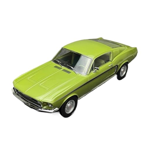 YRXIAO Modellbausatz Auto 1:12 Für Ford Mustang Fastback GT 1968 Legierungsautomodell Grünes Statisches Display Limitierte Edition Modellauto Für Wohndekorationen von YRXIAO