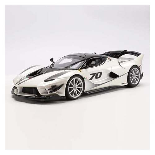 YRXIAO Modellbausatz Auto 1:18 FÜR Ferrari FXXK EVO Druckguss Legierung Auto Modell Auto Dekoration Sammlung Spielzeug Limited Edition Auto Für Wohndekorationen(White) von YRXIAO