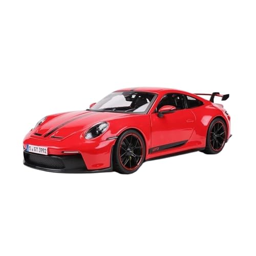 YRXIAO Modellbausatz Auto 1:18 FÜR Porsche 911 GT3 Racing Edition Druckgusslegierung Automodell Art Deco Sammlung Spielzeug Display Automodelle Für Wohndekorationen(Red) von YRXIAO