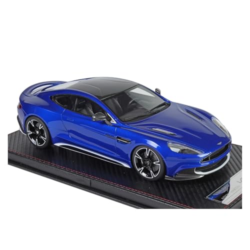 YRXIAO Modellbausatz Auto 1:18 Für Aston Martin Vanquish S Harzautomodell Miniaturautomodell Statische Anzeige Legierung Automodell Blau Für Wohndekorationen von YRXIAO