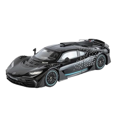 YRXIAO Modellbausatz Auto 1:18 Für Benzs One Alloy Sportwagenmodell Druckguss Metall Konzept Rennfahrzeuge Automodell Sound Und Licht Spielzeug Für Wohndekorationen(Black) von YRXIAO