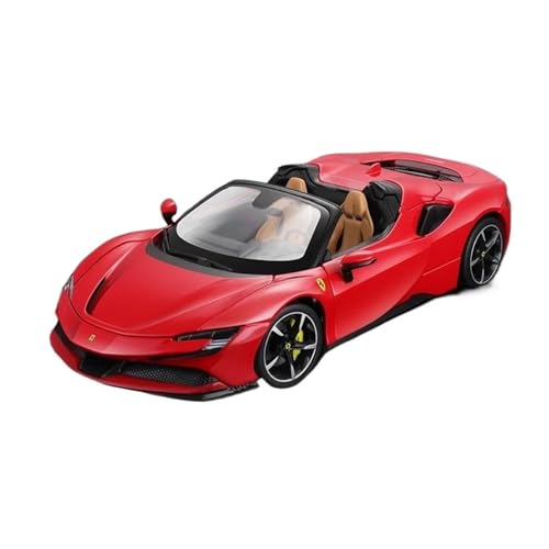 YRXIAO Modellbausatz Auto 1:18 Für Ferrari Sf90 Spider Sf90 Stradale Sportwagen Legierung Luxusfahrzeug Diecast Model Edition Collection Ornament Für Wohndekorationen(Red) von YRXIAO