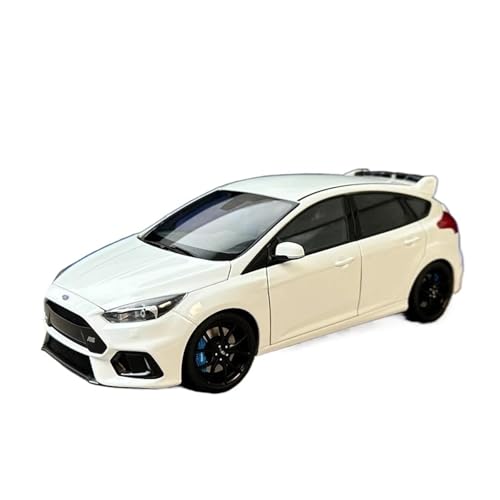 YRXIAO Modellbausatz Auto 1:18 Für Ford Focus RS 2016 Automodell Statisch Art Dekoration Modellautos Desktop-Dekoration Modellautos Display Hobby Für Wohndekorationen(White) von YRXIAO