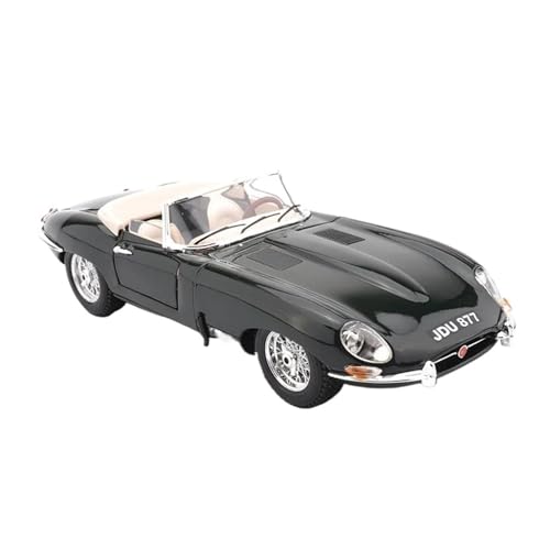 YRXIAO Modellbausatz Auto 1:18 Für Jaguar E-Type Druckguss-Legierung Modell Klassische Cabrio Mock-ups Desktop Dekoration Modell Limited Edition Für Wohndekorationen(Black) von YRXIAO