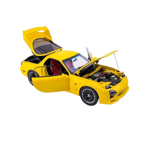 YRXIAO Modellbausatz Auto 1:18 Für Mazda RX7 Diecast Auto Modell Limited Edition Autos Desktop Dekoration Auto Modell Display Sammeln Modell Autos Für Wohndekorationen von YRXIAO