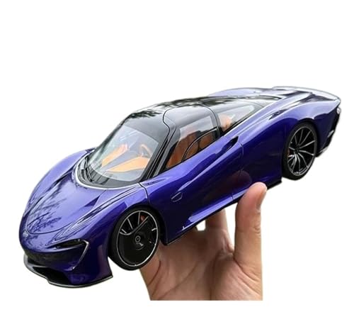 YRXIAO Modellbausatz Auto 1:18 Für McLAREN SPEEDTAIL Automodellsammlung Sportwagen Limited Edition Automodell Home Art Dekoration Modelle Display Für Wohndekorationen(Purple) von YRXIAO