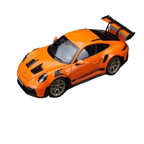 YRXIAO Modellbausatz Auto 1:18 Für Porsche 911 GT3 RS 2022 Metallautomodell Statische Sammlung Heimdekoration Modellautos In Limitierter Auflage Für Wohndekorationen(Orange) von YRXIAO