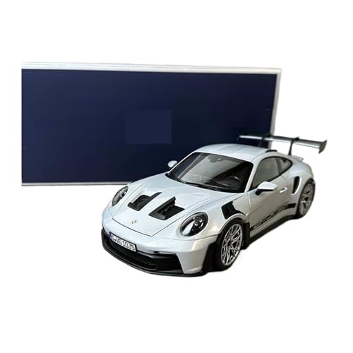 YRXIAO Modellbausatz Auto 1:18 Für Porsche 911 GT3 RS 2022 Metallautomodell Statische Sammlung Heimdekoration Modellautos In Limitierter Auflage Für Wohndekorationen(Silver) von YRXIAO