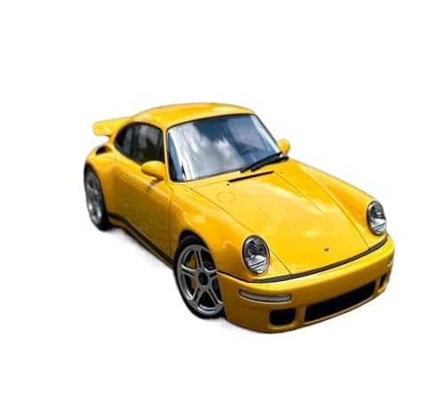 YRXIAO Modellbausatz Auto 1:18 Für Porsche RUF 2018 Legierung Vollständig Offenes Auto Modell Dekoration Modell Auto Hobby Auto Display Modell Für Wohndekorationen(Yellow) von YRXIAO