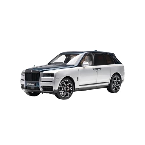 YRXIAO Modellbausatz Auto 1:18 Für Rolls Cullinan BB Champagne Limited Edition All Open Alloy Metal Statisches Spielzeug Gedenklegierungsmodell Für Wohndekorationen(Blue Silver) von YRXIAO