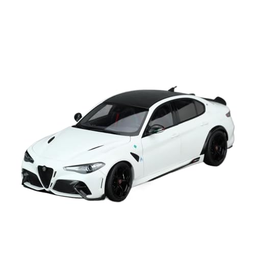 YRXIAO Modellbausatz Auto 1:18 für Alpha GTA Small Tail Legierung Vollständig Offenes Modell Dekoration Automodelle Desktop Ornamente Modellautos Für Wohndekorationen(White) von YRXIAO