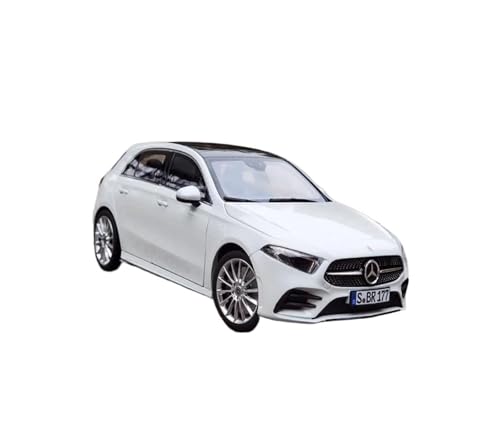 YRXIAO Modellbausatz Auto 1:18 für Benz A-Klasse A180 2018 Schrägheck Legierung Volloffene Automodellsammlung Limited Edition Automodelle Für Wohndekorationen(White) von YRXIAO