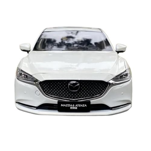 YRXIAO Modellbausatz Auto 1:18 für FAW Atz Mazda 6 2019 Legierung Auto Modell Fahrzeug Legierung Druckguss Auto Modell Spielzeug Desktop Ornamente Für Wohndekorationen(White) von YRXIAO