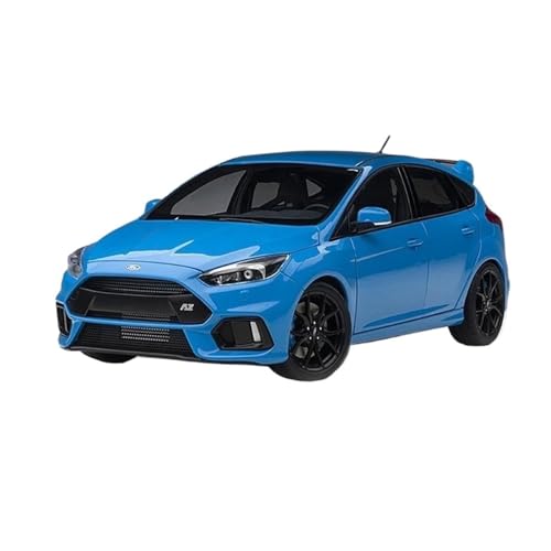 YRXIAO Modellbausatz Auto 1:18 für Ford Focus RS 2016, Automodell statisch Limitierte Auflage Automodelle Heimkunst Dekoration Modellautos Display Für Wohndekorationen(Blue) von YRXIAO