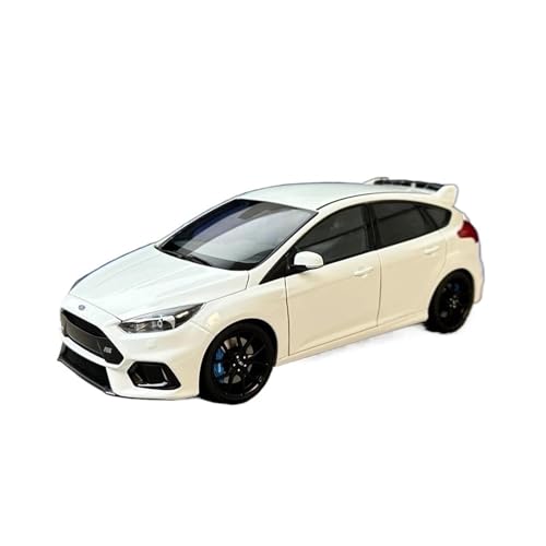 YRXIAO Modellbausatz Auto 1:18 für Ford Focus RS 2016, Automodell statisch Limitierte Auflage Automodelle Heimkunst Dekoration Modellautos Display Für Wohndekorationen(White) von YRXIAO