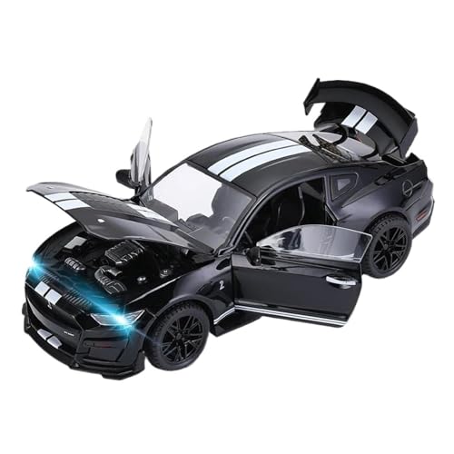 YRXIAO Modellbausatz Auto 1:18 für Ford Mustang Shelby GT500 Legierung Auto Druckguss & Spielzeug Fahrzeuge Auto Modell Sound Und Licht Zurückziehen Für Wohndekorationen von YRXIAO