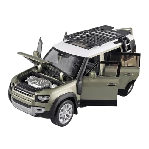 YRXIAO Modellbausatz Auto 1:18 für Land Rover Defender SUV Off-Road Legierung Modell Auto Diecast Spielzeug Auto Sammlung Sound Licht Ornamente Für Wohndekorationen von YRXIAO