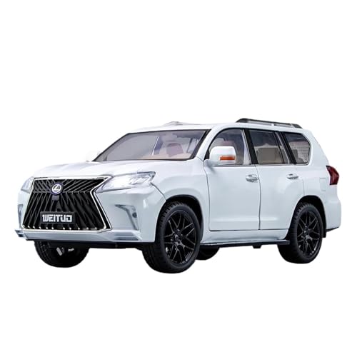 YRXIAO Modellbausatz Auto 1:18 für Lexus LX570 Geländewagen Metalllegierung Druckguss, Automodell Fahrzeug Sound und Licht Sammlung feiner Hobbys Für Wohndekorationen von YRXIAO