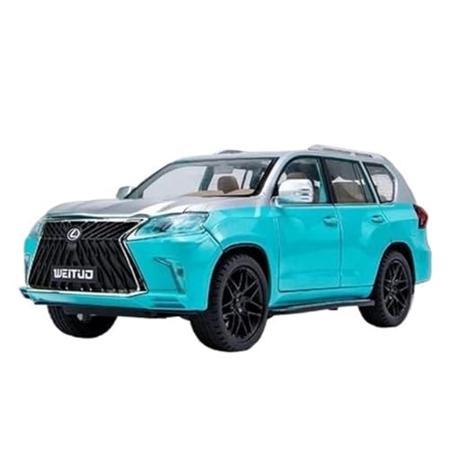 YRXIAO Modellbausatz Auto 1:18 für Lexus LX570 Legierung Auto Modell Diecast Metall Spielzeug Geländewagen Auto Modell Sound Und Licht Spielzeug Für Wohndekorationen(Blue) von YRXIAO