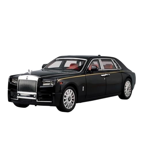 YRXIAO Modellbausatz Auto 1:18 für Rolls Royce Phantom Alloy Luxy Car Model Diecasts Metal Vehicles Sammeln Sie Dekorationen mit Sound und Licht Für Wohndekorationen(Black) von YRXIAO