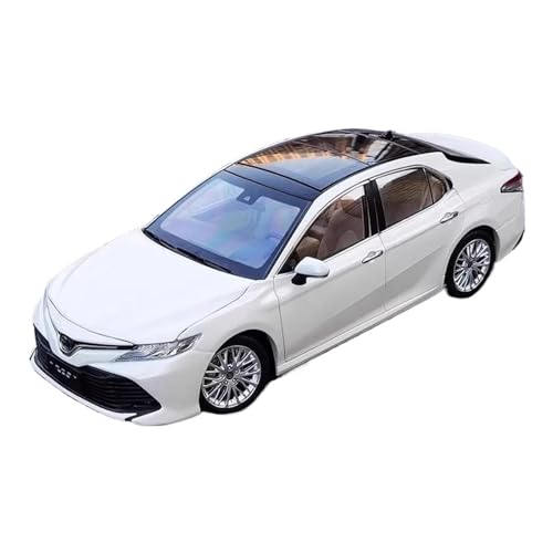 YRXIAO Modellbausatz Auto 1:18 für Toyota Camry 2018 Legierung Auto Modell Diecast Metall Fahrzeuge Auto Modell Sammlung Dekoration Hobby Display Für Wohndekorationen(White) von YRXIAO