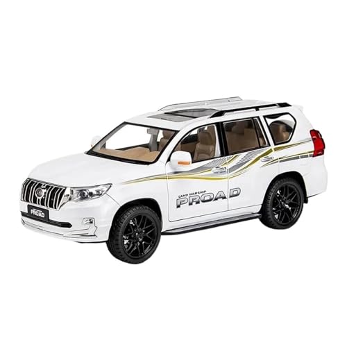 YRXIAO Modellbausatz Auto 1:18 für Toyota Land Cruiser Prado Off-Road SUV Diecast Legierung Modell Zurückziehen Spielzeug Auto Mit Sound Licht Fahrzeug sammeln Für Wohndekorationen von YRXIAO