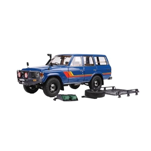 YRXIAO Modellbausatz Auto 1:18 für Toyota Rand Toyota Land Cruiser LC60 Legierung Modell Miniatur Souvenir Auto Modelle Dekoration Auto Modelle Für Wohndekorationen(Blue) von YRXIAO