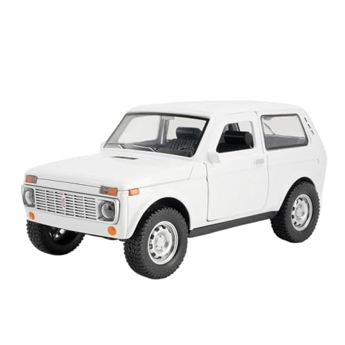 YRXIAO Modellbausatz Auto 1:20 Für Lada NIVA Klassische Auto Legierung Auto Modell Druck Druck Metall Fahrzeuge Modell Sound Und Licht Spielzeug Für Wohndekorationen(White) von YRXIAO