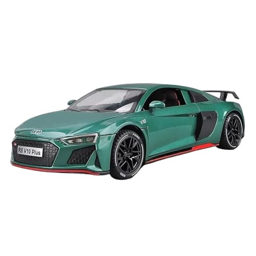 YRXIAO Modellbausatz Auto 1:24 FÜR Audi R8 V10 Plus Sportwagen Modell Legierung Super Spielzeug Auto Miniatur Auto Spielzeug Zurückziehen Modell Für Wohndekorationen von YRXIAO