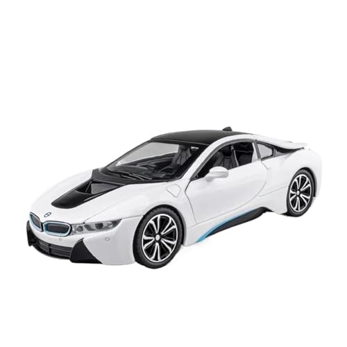 YRXIAO Modellbausatz Auto 1:24 FÜR BMW I8 Supercar Legierung Auto Modell Druckguss Metall Spielzeug Auto Sound Und Licht Spielzeug Modell Hobby Für Wohndekorationen von YRXIAO