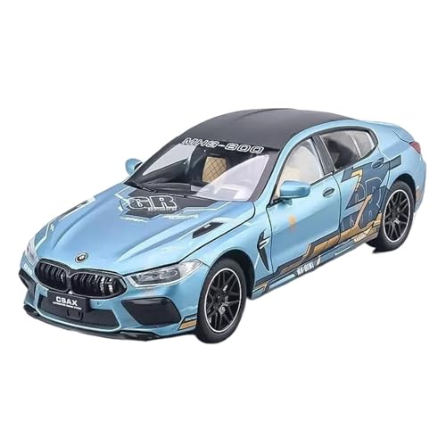 YRXIAO Modellbausatz Auto 1:24 FÜR BMW M8 Supercar Legierung Auto Modell Sound Und Licht Zurückziehen Druckguss Spielzeug Dekoration Display Modell Für Wohndekorationen von YRXIAO