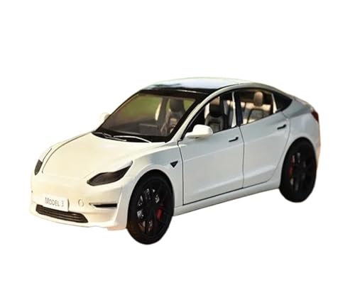 YRXIAO Modellbausatz Auto 1:24 FÜR Tesla Model 3 Legierung Auto Modell Diecast Metall Spielzeug Fahrzeuge Modell Sound Und Licht Sammlung Modell Für Wohndekorationen von YRXIAO