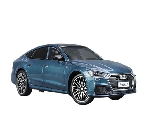 YRXIAO Modellbausatz Auto 1:24 Für Audi A7 Coupe Legierung Sportwagen Modell Druckguss Metall Fahrzeuge Automodell Sound und Licht Display Modell Für Wohndekorationen(Blue) von YRXIAO