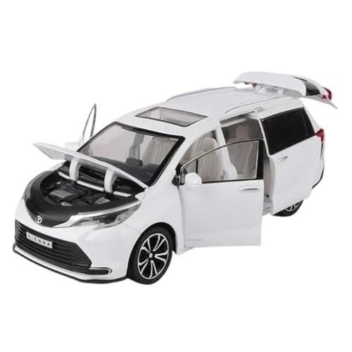 YRXIAO Modellbausatz Auto 1:24 Für Fahrzeuge Toyota Sienna Mpv Auto Modell Beleuchtung Und Sound Sammlungen Legierung Kommerziellen Spielzeug Für Wohndekorationen von YRXIAO