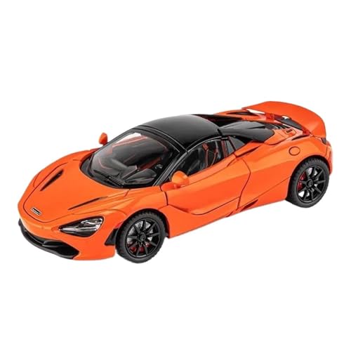 YRXIAO Modellbausatz Auto 1:24 für 720S Legierung Rennwagen Modell Diecast Metall Sportwagen Modell Sound Und Licht Sammlung Auto Modelle Ornamente Für Wohndekorationen(Orange) von YRXIAO