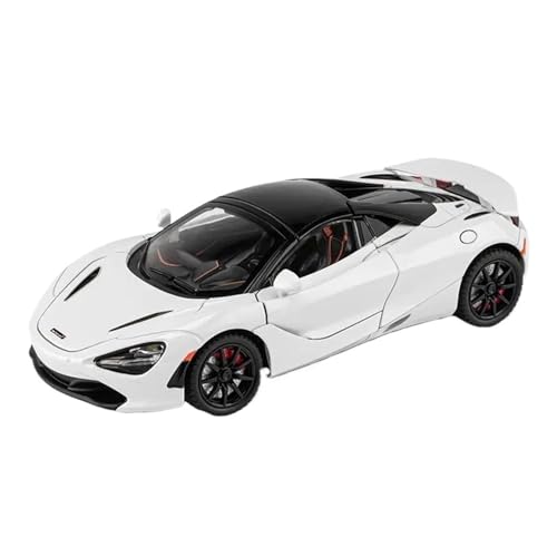 YRXIAO Modellbausatz Auto 1:24 für 720S Legierung Rennwagen Modell Diecast Metall Sportwagen Modell Sound Und Licht Sammlung Auto Modelle Ornamente Für Wohndekorationen(White) von YRXIAO