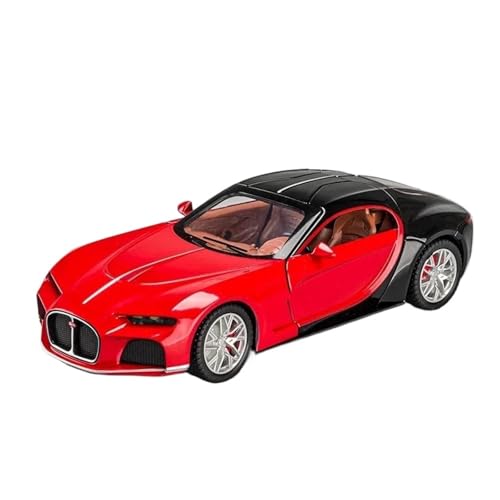 YRXIAO Modellbausatz Auto 1:24 für Bugatti Atlantic Supercar Legierung Modell Spielzeug Diecasts Metall Casting Sound und Licht Auto Spielzeug Für Wohndekorationen(Red) von YRXIAO