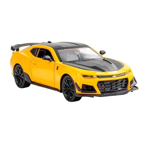 YRXIAO Modellbausatz Auto 1:24 für Chevrolet Camaro Legierung Sport Auto Modell Sound Und Licht Zurückziehen Metall Fahrzeug Modell Spielzeug Für Wohndekorationen von YRXIAO