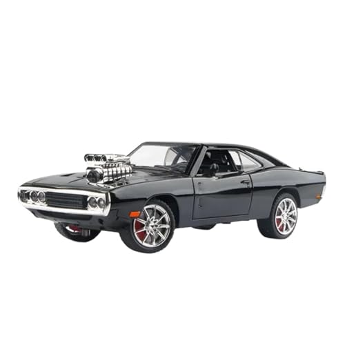 YRXIAO Modellbausatz Auto 1:24 für Dodge Charger Alloy Musle Automodell Druckguss & Spielzeug Metallfahrzeuge Sound- und Lichtornamente Für Wohndekorationen von YRXIAO