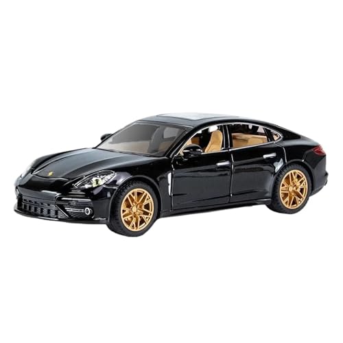 YRXIAO Modellbausatz Auto 1:24 für Porsches Panameras Legierung Auto Modell Sound Und Licht Metall Zurückziehen Autos Diecast Spielzeug Modell Für Wohndekorationen(Black) von YRXIAO