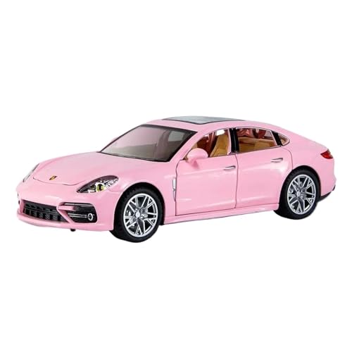 YRXIAO Modellbausatz Auto 1:24 für Porsches Panameras Legierung Auto Modell Sound Und Licht Metall Zurückziehen Autos Diecast Spielzeug Modell Für Wohndekorationen(Pink) von YRXIAO