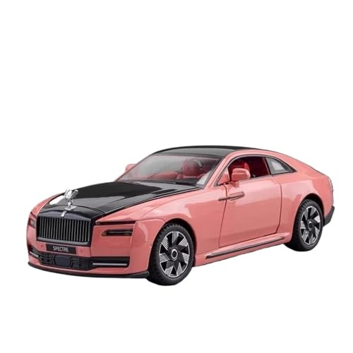 YRXIAO Modellbausatz Auto 1:24 für Rolls Royce Spectre Alloy Diecast Model Car Sound & Light Collection Weihnachten Hobby Display Ornamente Modelle Für Wohndekorationen(Pink) von YRXIAO