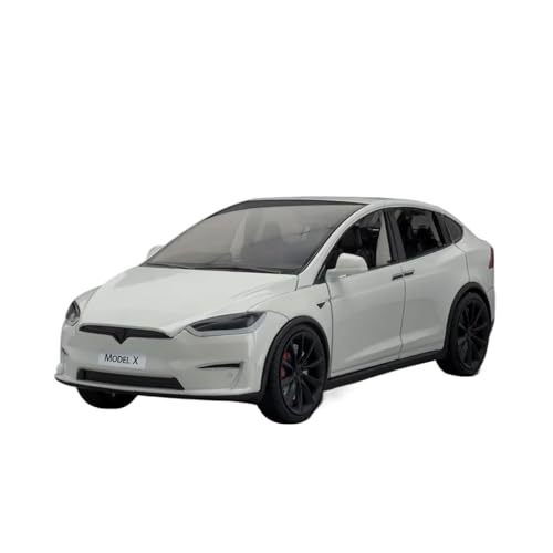 YRXIAO Modellbausatz Auto 1:24 für Tesla Modell X Legierung Druckguss Spielzeug Auto Modell Sound Und Licht Kinder Spielzeug Hobby Display Ornamente Für Wohndekorationen von YRXIAO