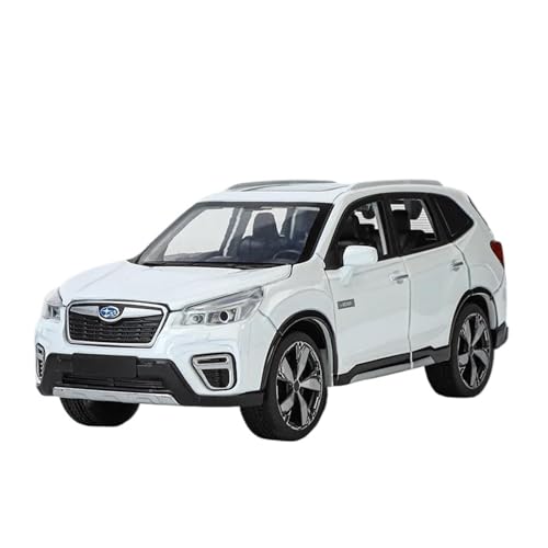 YRXIAO Modellbausatz Auto 1:30 Für Subaru Forester Off-Road-SUV Fahrzeug Legierung Druckguss Auto Modell Sound Und Licht Spielzeug Desktop Trendige Für Wohndekorationen(White) von YRXIAO