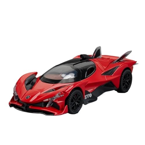 YRXIAO Modellbausatz Auto 1:32 für Apollo Project EVO Legierung Diecast Modell Fahrzeug Auto Modell Mit Sound Licht Sammlung Spielzeug Hobby Display Für Wohndekorationen(Red) von YRXIAO