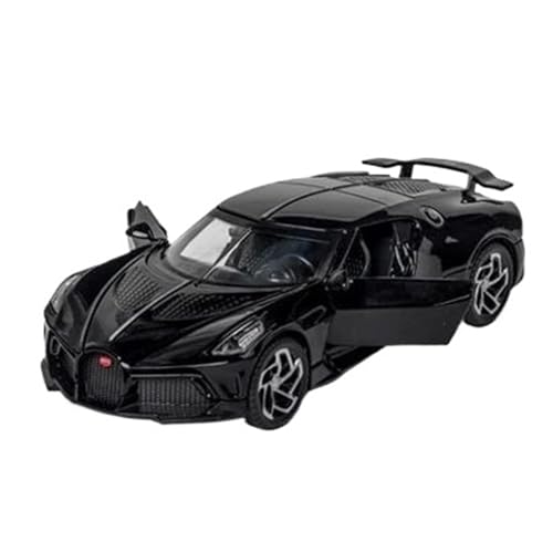 YRXIAO Modellbausatz Auto 1:32 für Bugatti Lavoi Ture Noire Legierung Auto Modell Druck Druck Fahrzeuge Auto Spielzeug Miniatur Spielzeug Kinder Für Wohndekorationen(Black) von YRXIAO